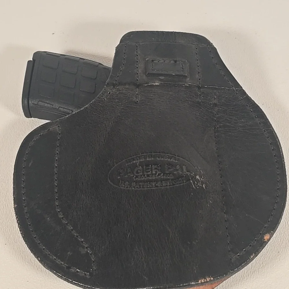 VTG Black‎ Pager Pal Concealed Carry Genuine Leather Holster Right Handed